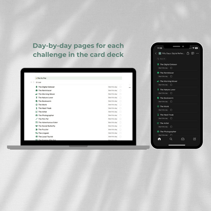 Fifty Days Digital Reflection Journal (accessed via Notion)